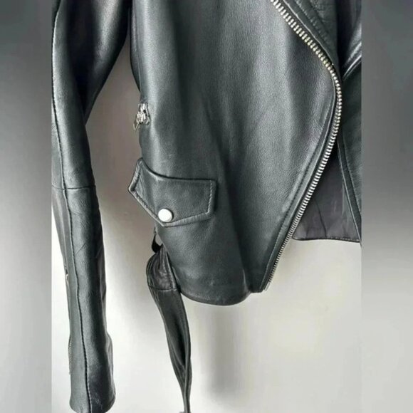 Zara leather moto jacket - Picture 3 of 16